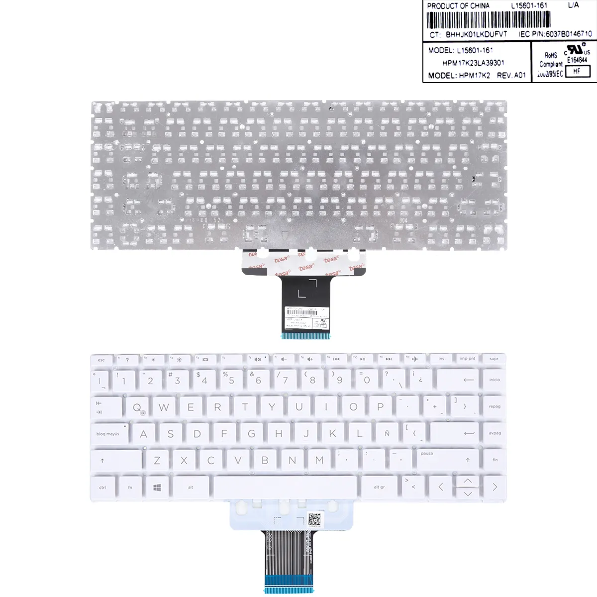Picture of HP 14-BD 14-CC 14-CD 14m-cd 14-CE 14-CF 14-CK 14-CM WHITE (Without Backlit,win8)